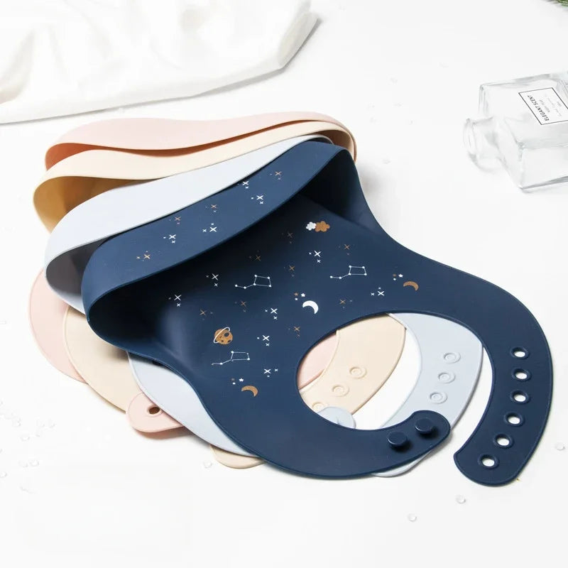 Bavoir Imperméable 3D Bébé - Silicone Sans Lavage Portable