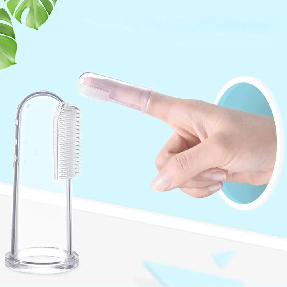 Brosse à Dent Doigt Bébé en Silicone — Nettoyage Douceur Premières Dents