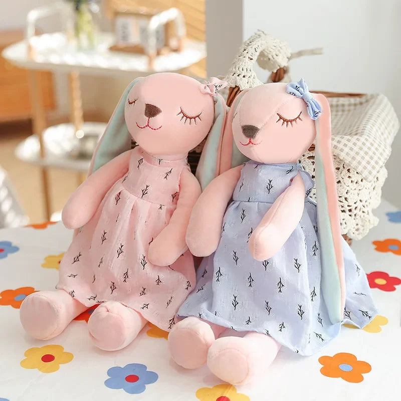 Peluche lapin doudou bébé — Jouet doux sommeil & confort, cadeau naissance