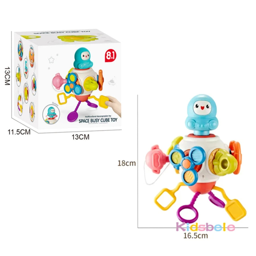 Jouet Sensoriel Montessori Bébé - Cube d'Activité 8 en 1 6-12 Mois