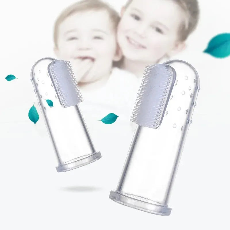 Brosse à Dent Doigt Bébé en Silicone — Nettoyage Douceur Premières Dents