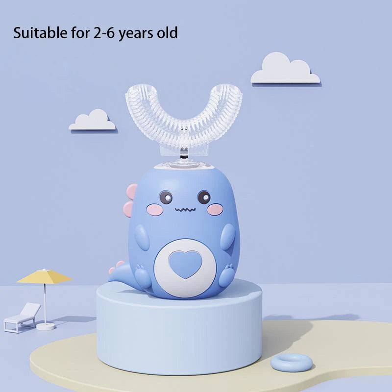 Brosse à Dents Électrique Bébé 360° - Silicone Doux Animaux Mignons