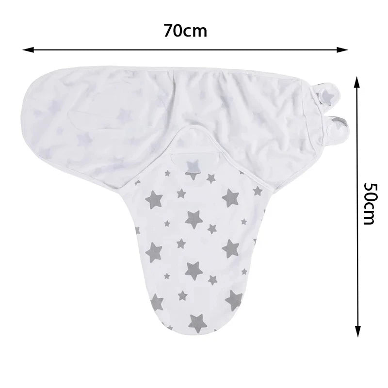 Kit Emmaillotage Bébé + Bonnet - Ensemble Coton Imprimé 0-6 Mois