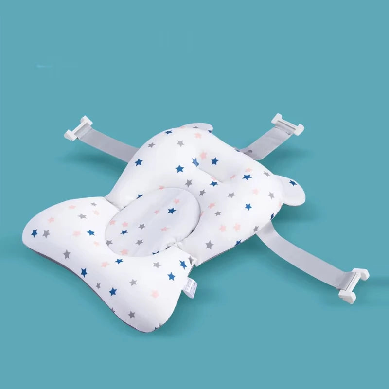 Coussin de Bain Bébé Étoiles - Support Antidérapant Nouveau-né