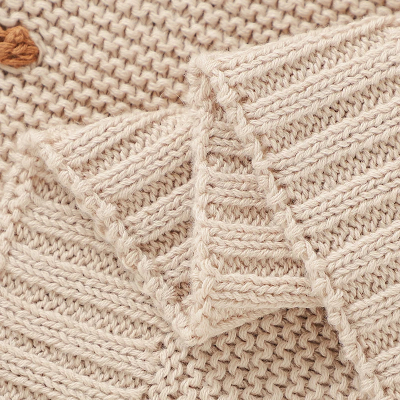 Couverture Tricot Bébé Ultra-Douce - Plaid Emmaillotage Nouveau-né