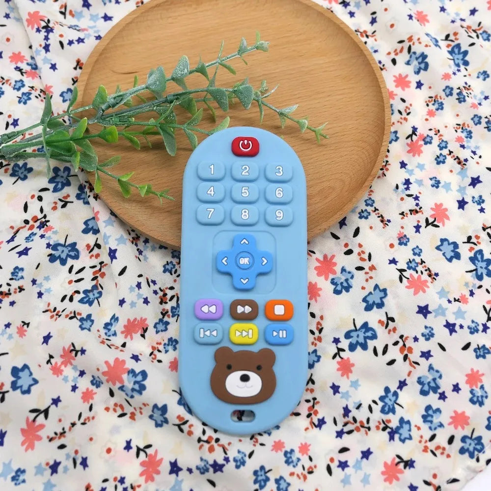 Jouet de Dentition Télécommande Silicone - Anneau Mordant Bébé