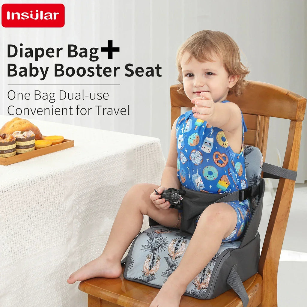 Réhausseur de Chaise Bébé Portable - Harnais Sécurité Lavable Voyage