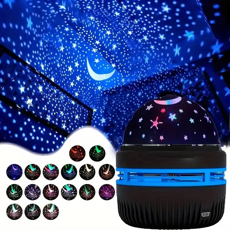 Veilleuse Projecteur Étoiles Bébé — Ciel Étoilé LED, Galaxie & Lune, Chambre Enfant