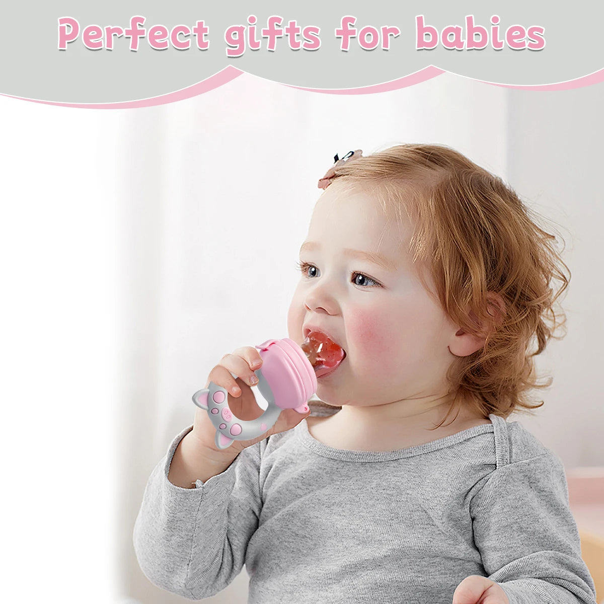 Filet Mordant Fruits Bébé TYRY.HU - Set 4 Tailles Silicone 6-36 Mois