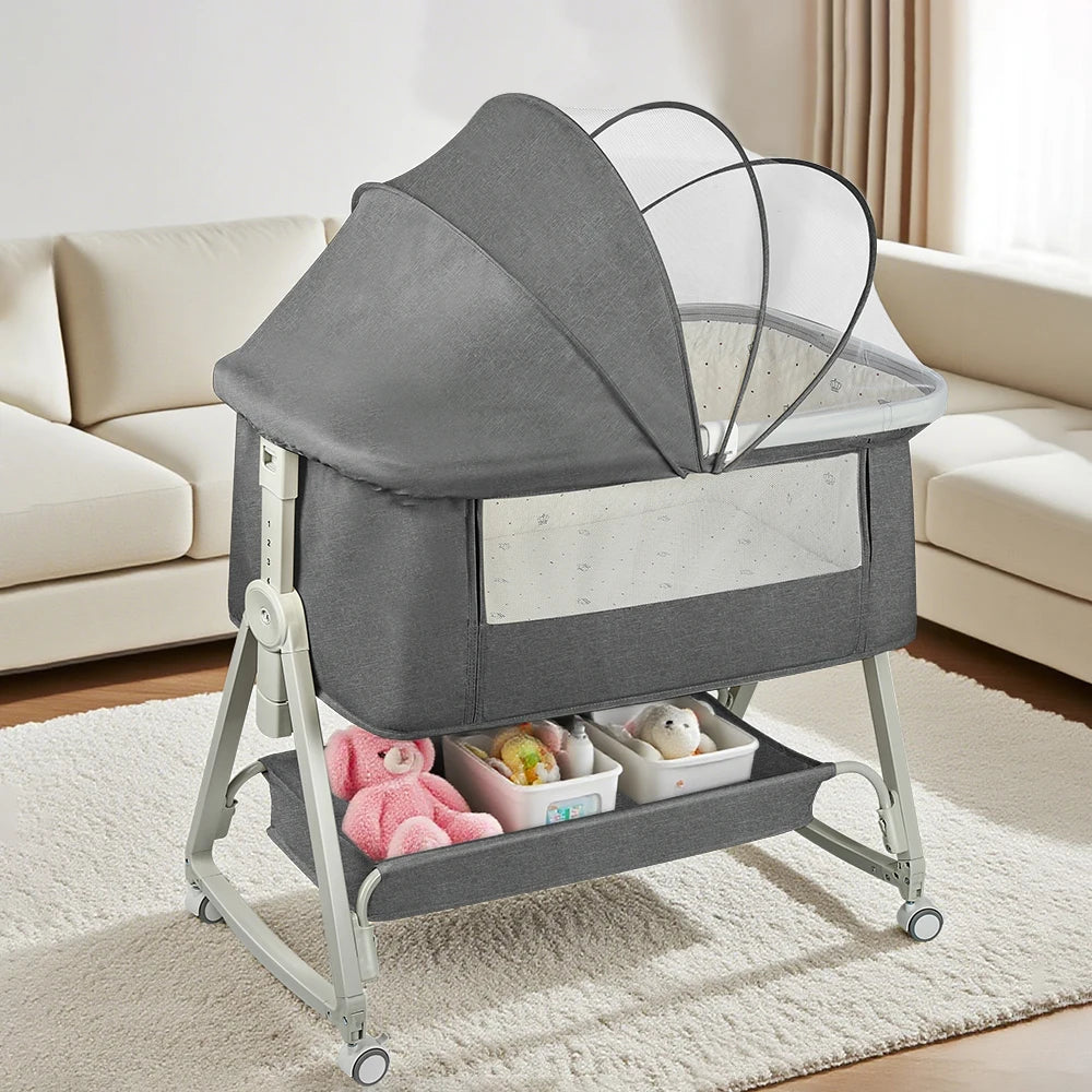 Berceau Cododo Bébé 4 en 1 - Matelas Inclus 6 Positions 0-24 Mois