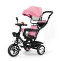 Tricycle Évolutif Bébé 4 en 1 – Guidon Parent, Siège Pivotant & Auvent Pare-Soleil