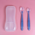 Set Cuillères Silicone Bébé - Apprentissage Repas Doux 2 pièces
