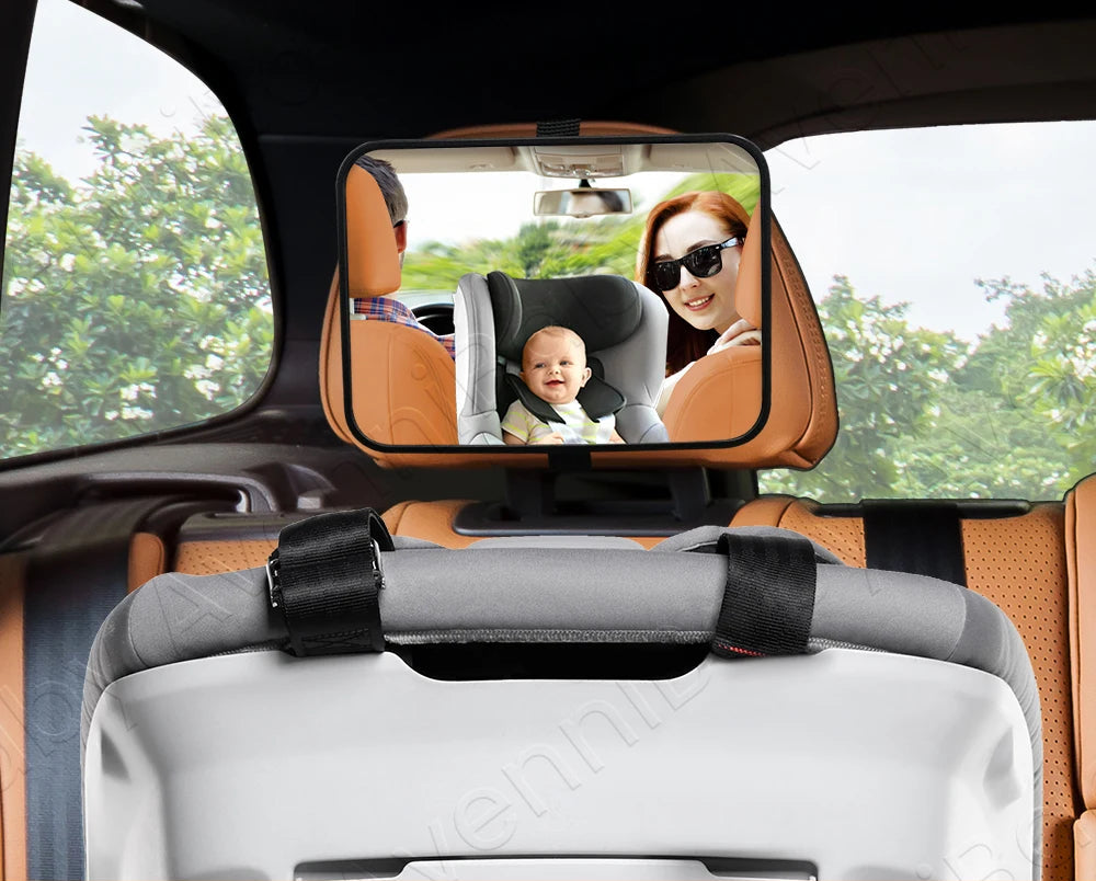 Miroir de Voiture pour Bébé – Rétroviseur de Sécurité Incassable, Fixation Facile