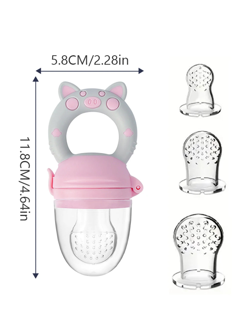 Filet Mordant Fruits Bébé TYRY.HU - Set 4 Tailles Silicone 6-36 Mois