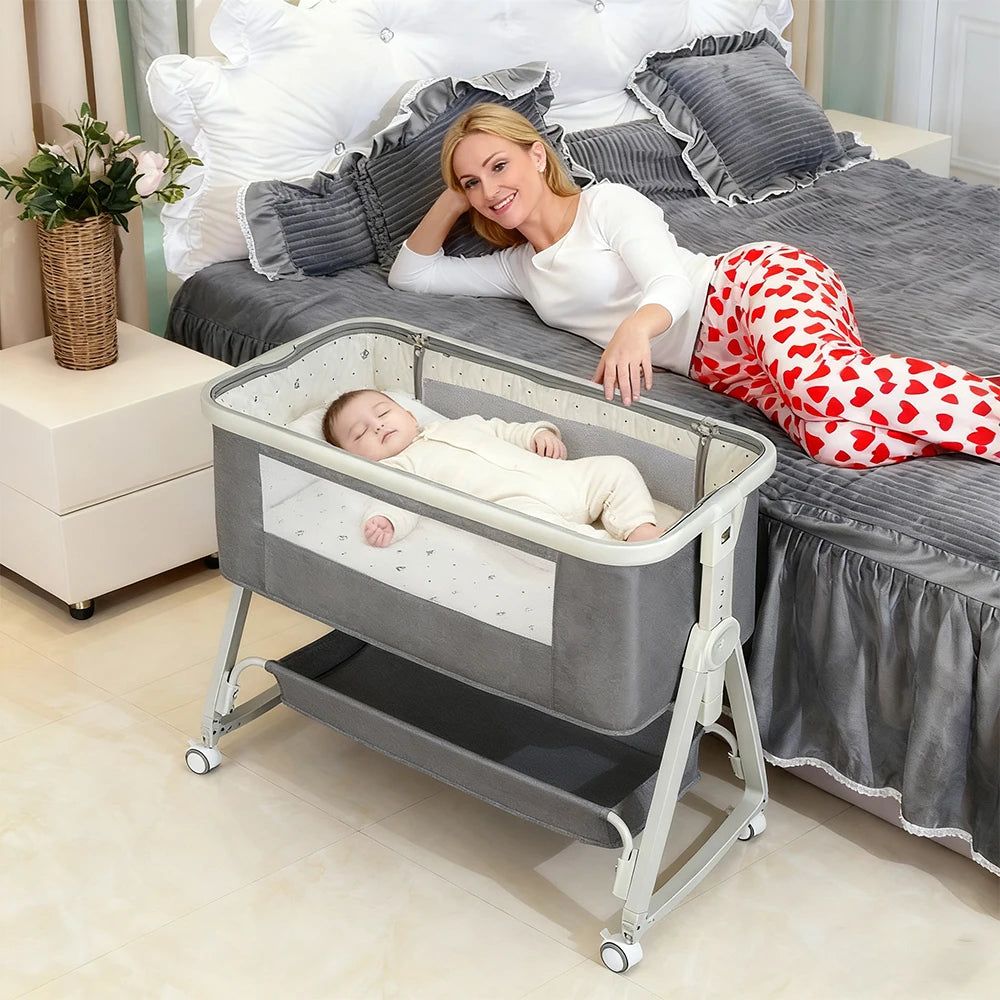 Berceau Cododo Bébé 4 en 1 - Matelas Inclus 6 Positions 0-24 Mois