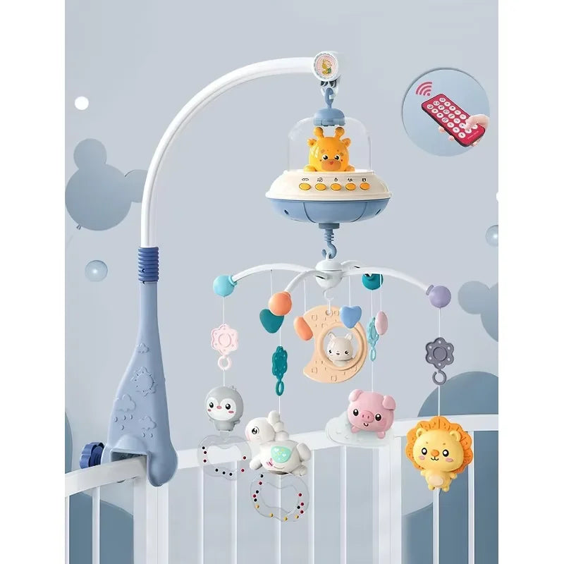 Mobile Musical Bébé avec Télécommande - Projection Lumineuse Lit