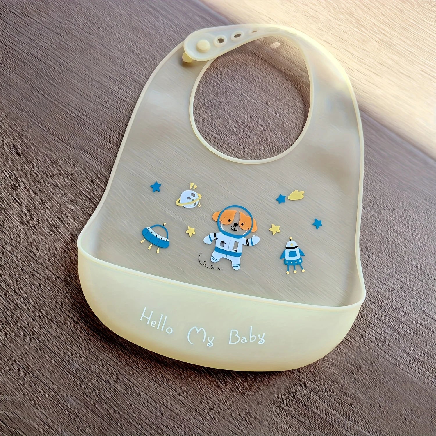 Bavoir Silicone Bébé Imperméable - Motifs Animaux Réglable