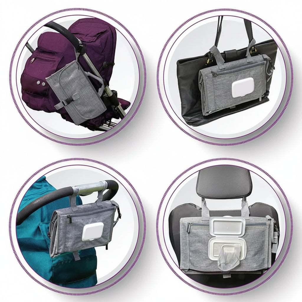 Matelas à Langer Portable — Pochettes de Rangement, Voyage