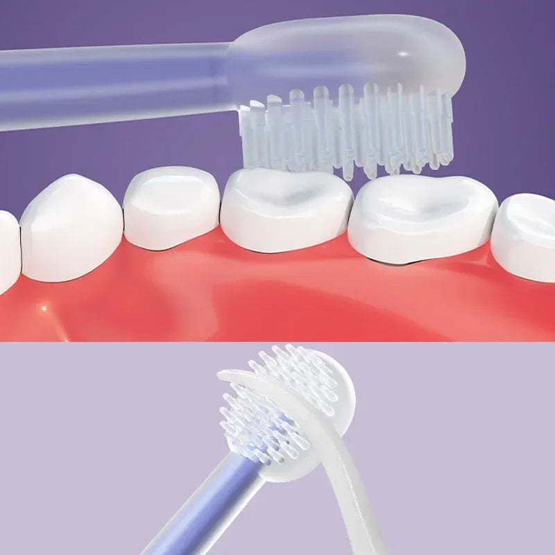 Set 3 Brosses à Dent Bébé Silicone — Nettoyage Doux 360°