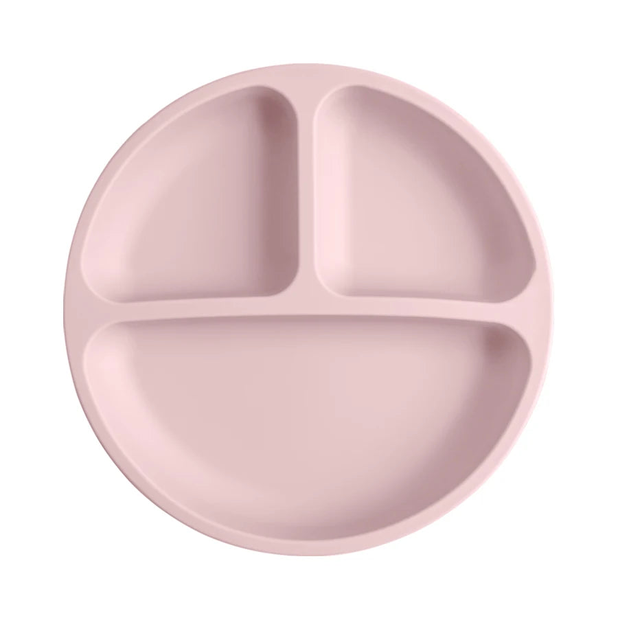 Assiette Ventouse Silicone Bébé - Compartiments Sans BPA Repas Enfant