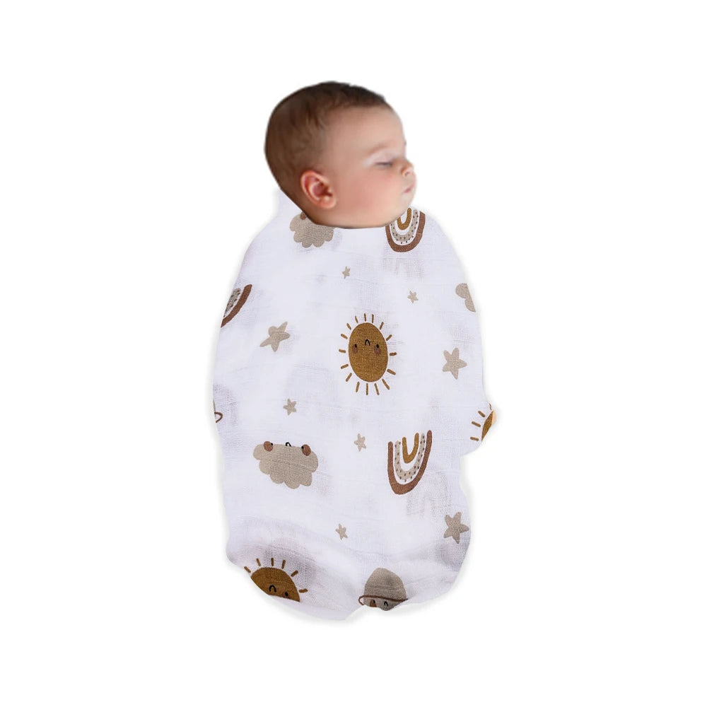 Lange Emmaillotage Bébé Coton Bambou - Couverture Douce Arc-en-Ciel