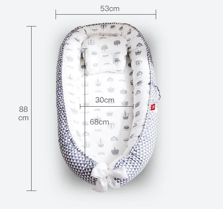 Nid d'Ange Bébé Pliable — Cocon Cododo Portable, Lavable