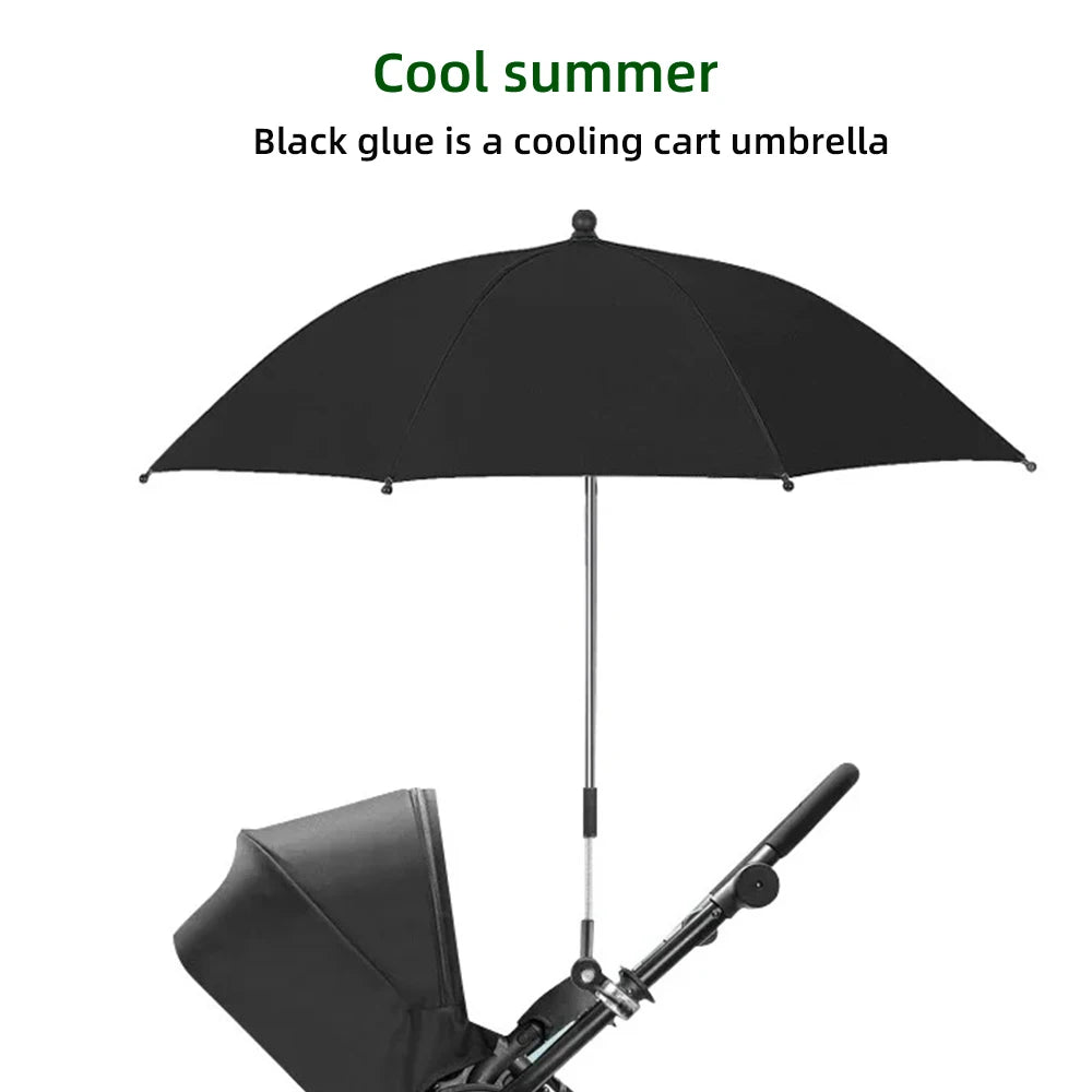 Parapluie universel poussette — Protection UV & pluie, orientable 360°