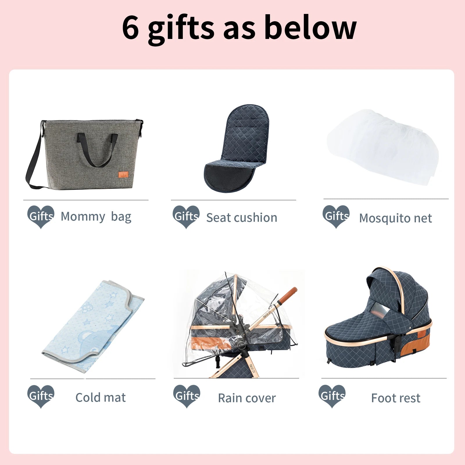 Poussette Trio 3 en 1 Bébé - Siège Auto Nacelle Pliable Voyage