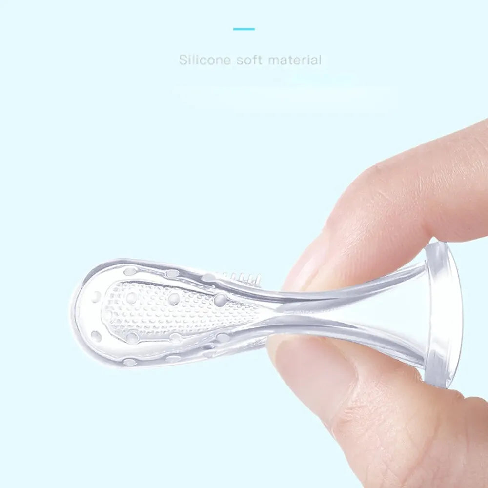 Brosse à Dent Doigt Bébé en Silicone — Nettoyage Douceur Premières Dents
