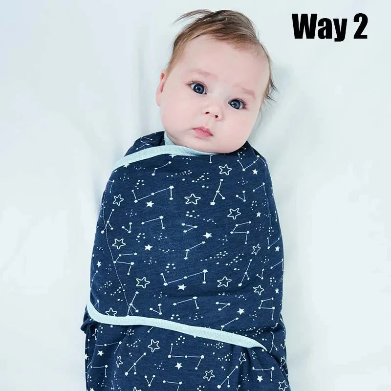 Kit Emmaillotage Bébé + Bonnet - Ensemble Coton Imprimé 0-6 Mois