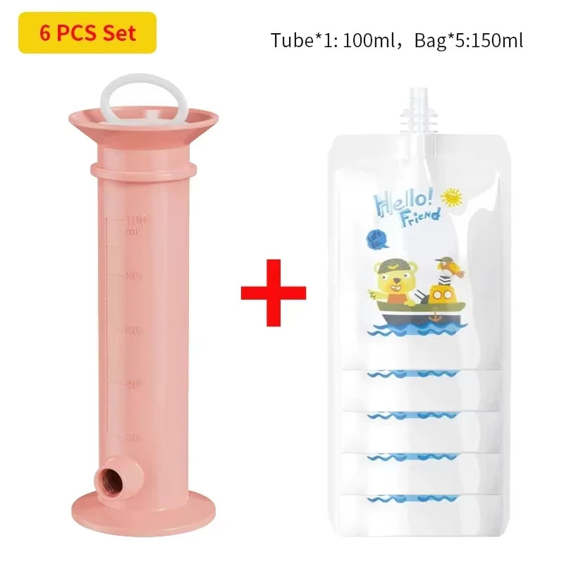 Gourde Purée Bébé Réutilisable — Poche Compote Rechargeable, Diversification Alimentaire