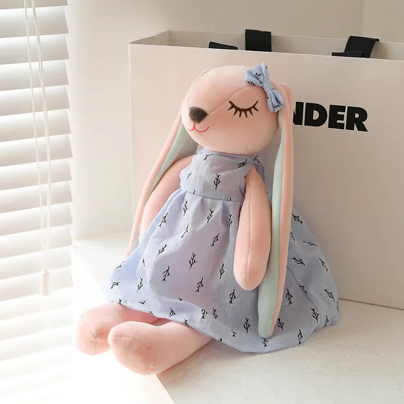 Peluche lapin doudou bébé — Jouet doux sommeil & confort, cadeau naissance