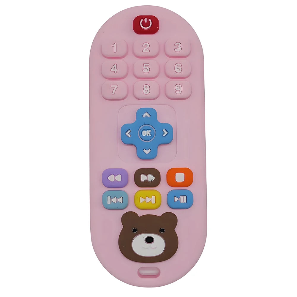 Jouet de Dentition Télécommande Silicone - Anneau Mordant Bébé