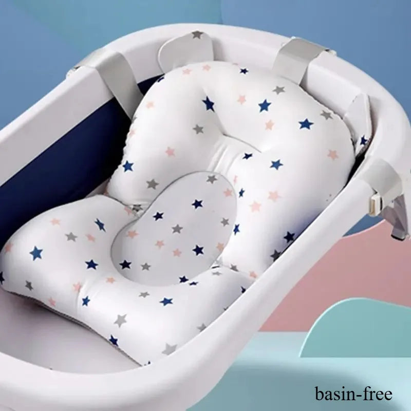 Coussin de Bain Bébé Étoiles - Support Antidérapant Nouveau-né
