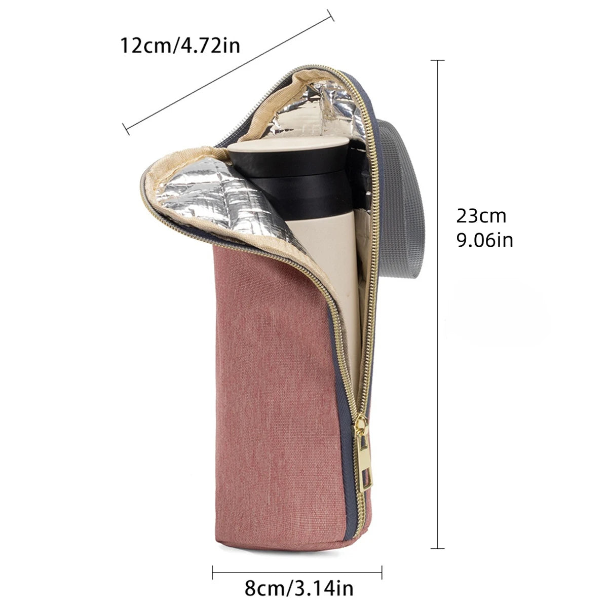 Sac Isotherme Porte-Biberon pour Poussette – Pochette Thermique Portable Bébé