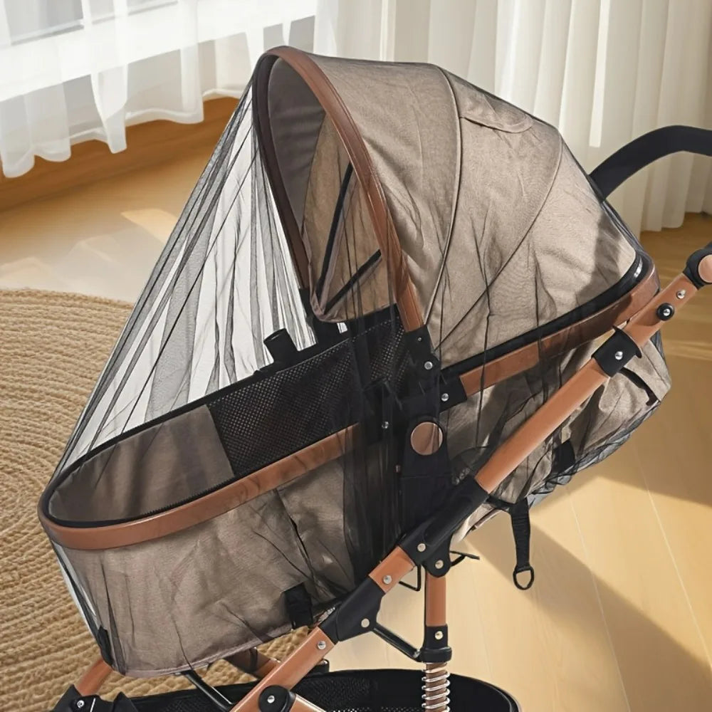 Moustiquaire universelle poussette — Protection insectes maille fine, compatible toutes poussettes