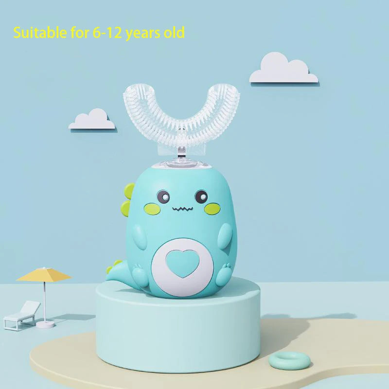 Brosse à Dents Électrique Bébé 360° - Silicone Doux Animaux Mignons