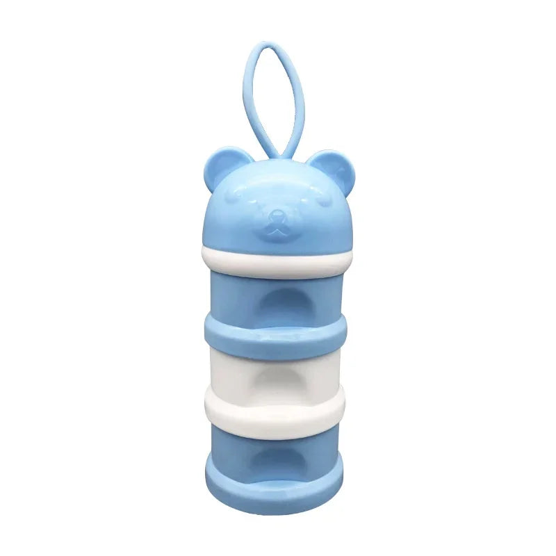 Boîte Doseuse Lait en Poudre Bébé - Contenant Snacks Portable 3-4 Compartiments