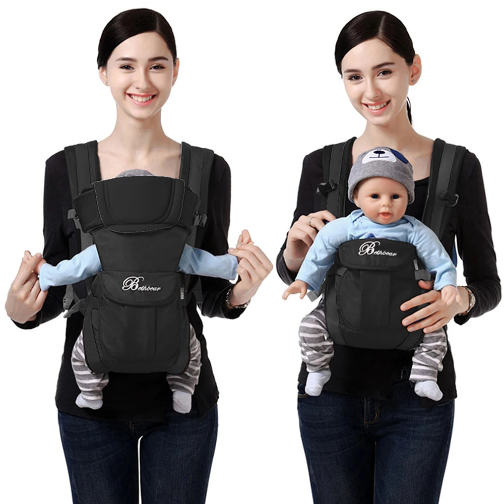 Porte-Bébé Sling 4-en-1 — Ergonomique, Naissance à Enfant