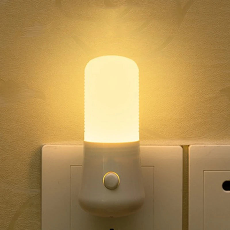 Veilleuse LED à Prise Murale avec Interrupteur – Éclairage Doux Chambre Bébé
