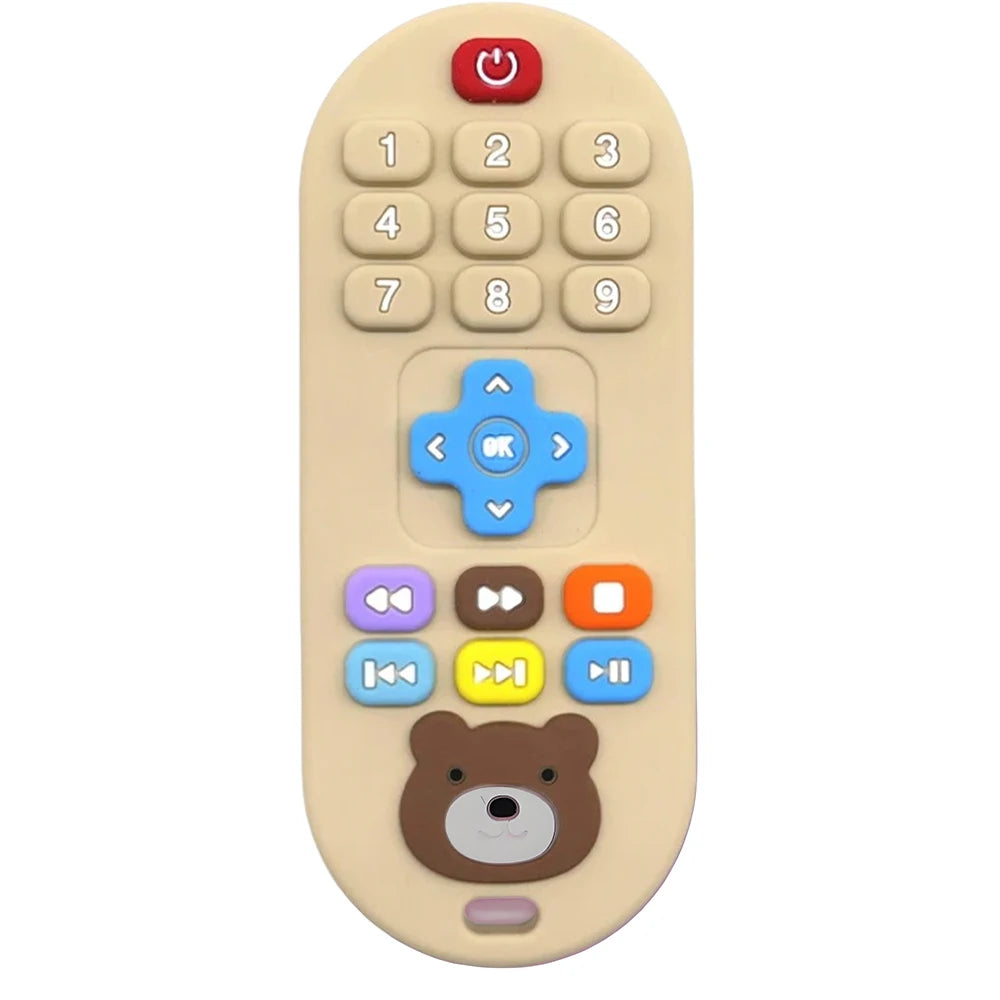 Jouet de Dentition Télécommande Silicone - Anneau Mordant Bébé
