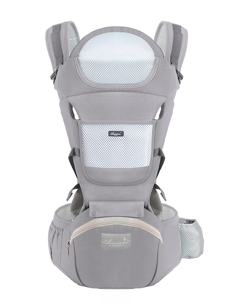 Porte-Bébé Ergonomique avec Siège Assis — Nouveau-Né à Enfant