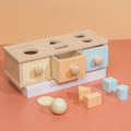 Boîte de Tri Montessori en Bois - Formes & Couleurs 1-3 Ans